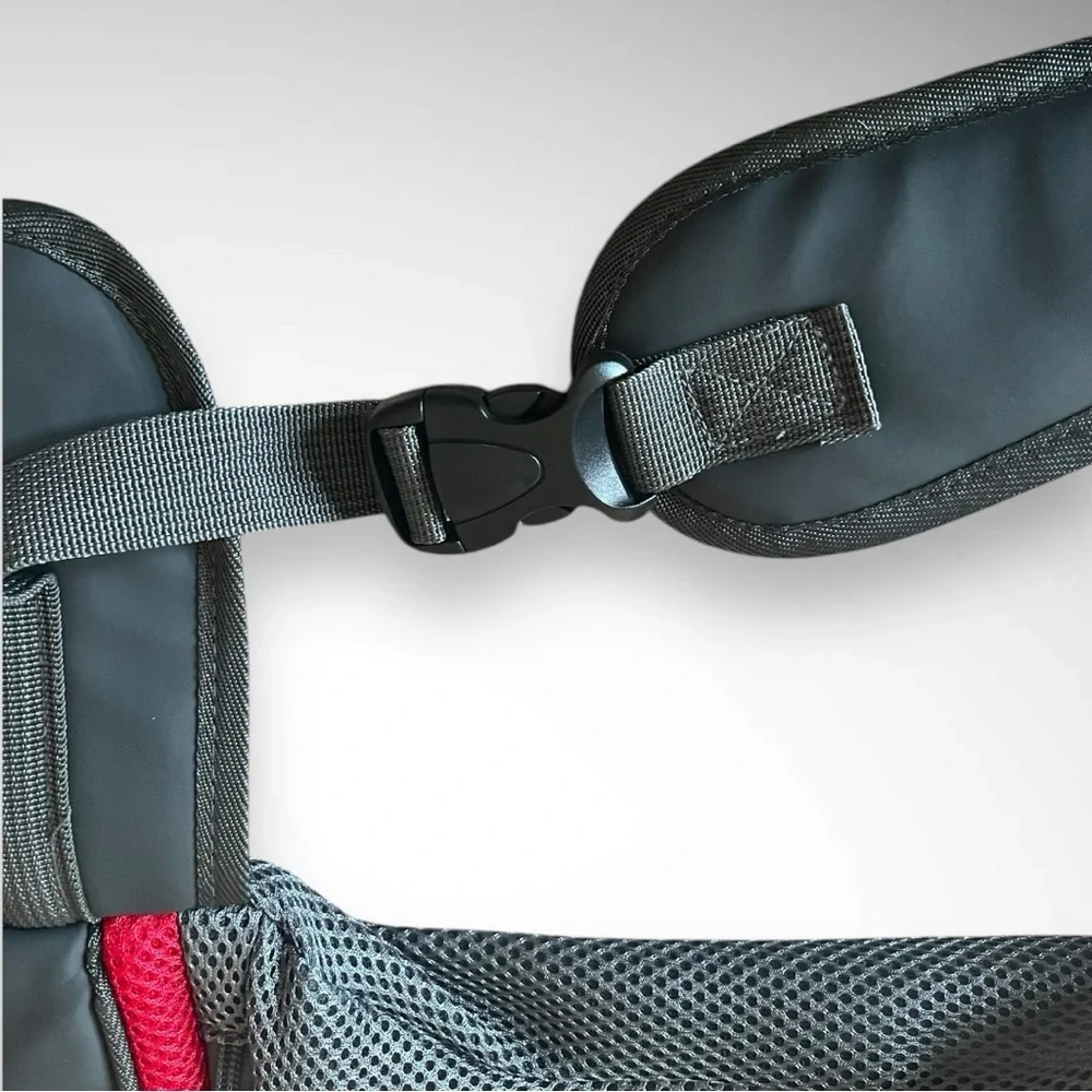 Sling‎ Pet Carrier For Cat Or Dog Red & Gray Adjustable Strap | NWOT